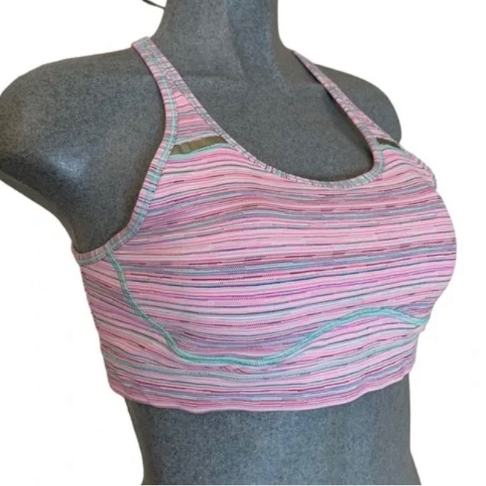 Lululemon sports bra, multicolor, really cute strappy back design size 8